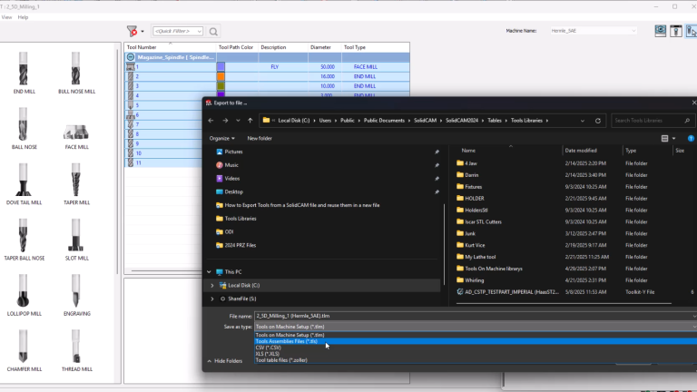 How to Export Tools from SolidCAM Part Files to Reuse Them 1