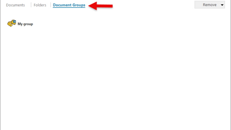 Using Document Groups to Get Organized